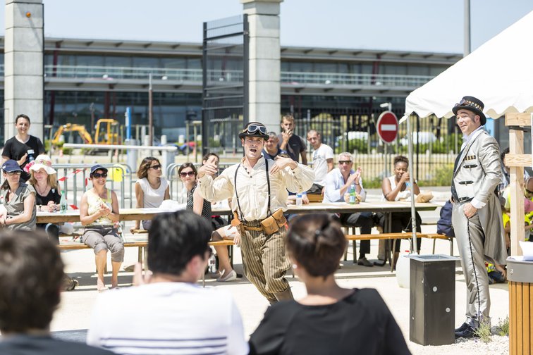 Challenge mobilité 2015 a Rovaltain - pique nique et convivialité valence tgv