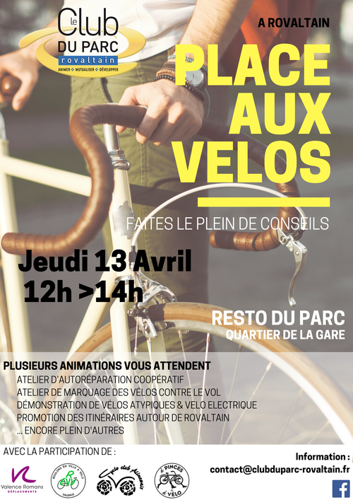 Le CLub du Parc Rovaltain propose une évènement dédié à la pratique du vélo