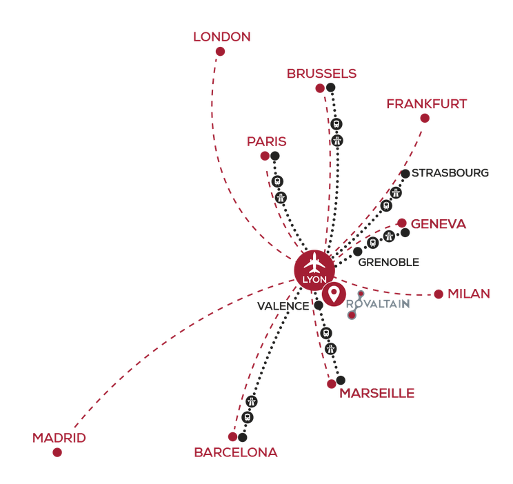 Rovaltain business park - direct access by TGV - 30 minutes from Lyon