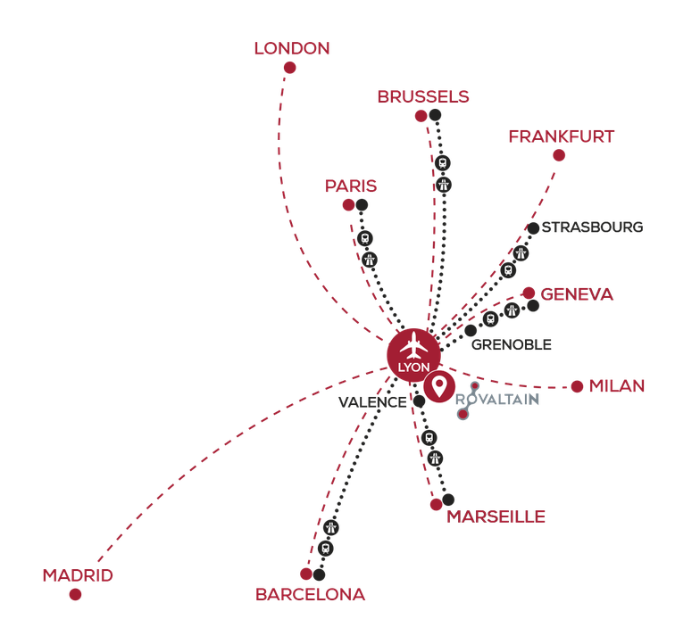 Rovaltain business park - direct access by TGV - 30 minutes from Lyon