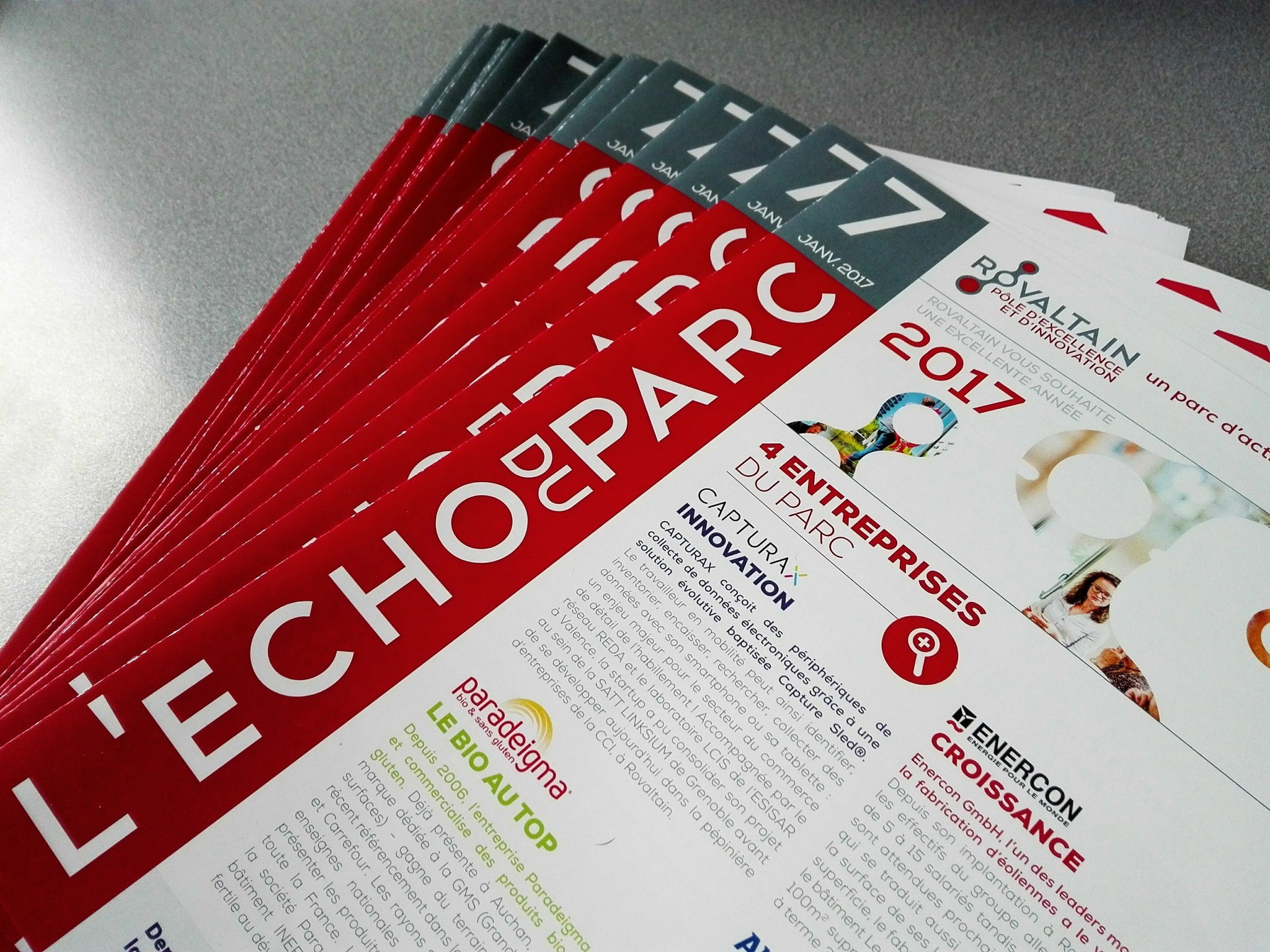 L'Echo du Parc est la lettre d'information du parc d'activités de Rovaltain 