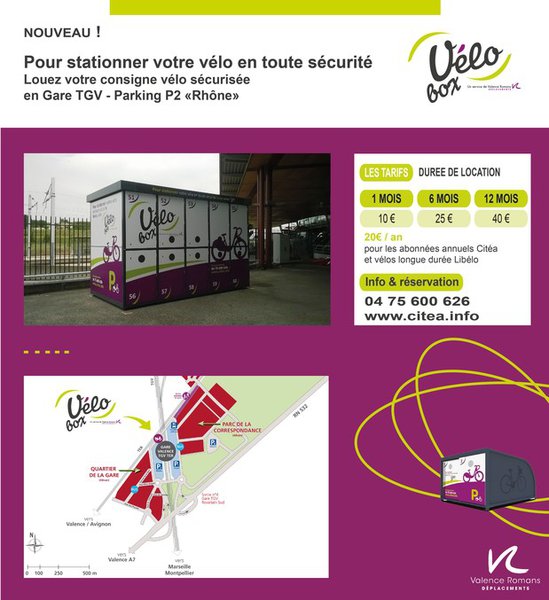 La consigne vélobox en gare de Valence TGV facilite les mobilités alternatives à Rovaltain 