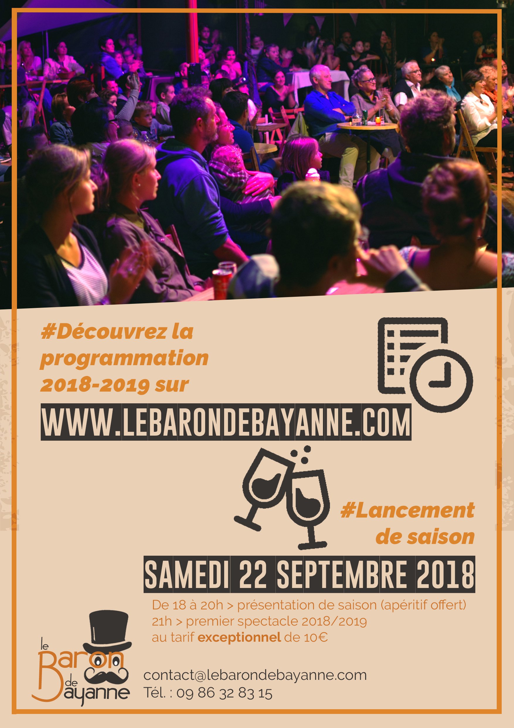 Le Baron de Bayanne dévoile sa programmation pour la saison 2018/2019