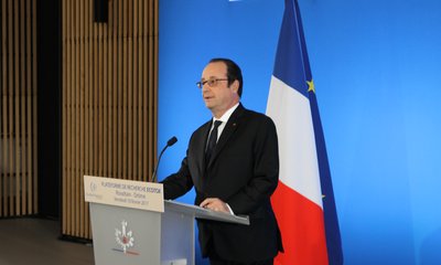 François Hollande a inauguré le Pole Ecotox de Rovaltain, dans la Drôme